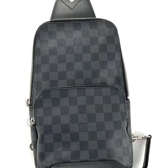 LOUIS VUITTON Avenue Sling Bag N41719 Damier Graphite Backpack Authentic - Picture 2 of 10